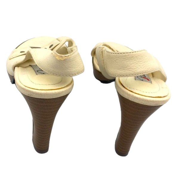 Lasonia 👡 Cream Open Toe Heels Size 5.5 - Picture 6 of 9